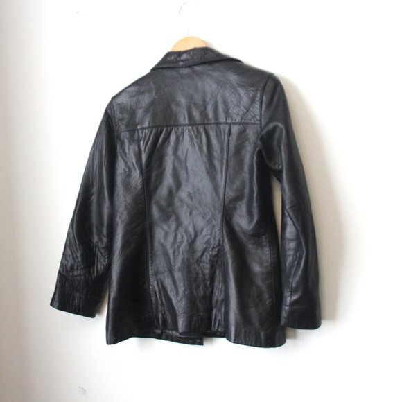 LUIS ALVEAR | VINTAGE | Black Leather Jacket Size Small - Picture 2 of 6